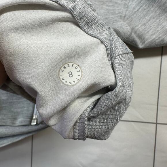 Lululemon Hoodie Womens 8 Heathered Power Gray Minimal Zip Up Athletic Sporty - Picture 5 of 9